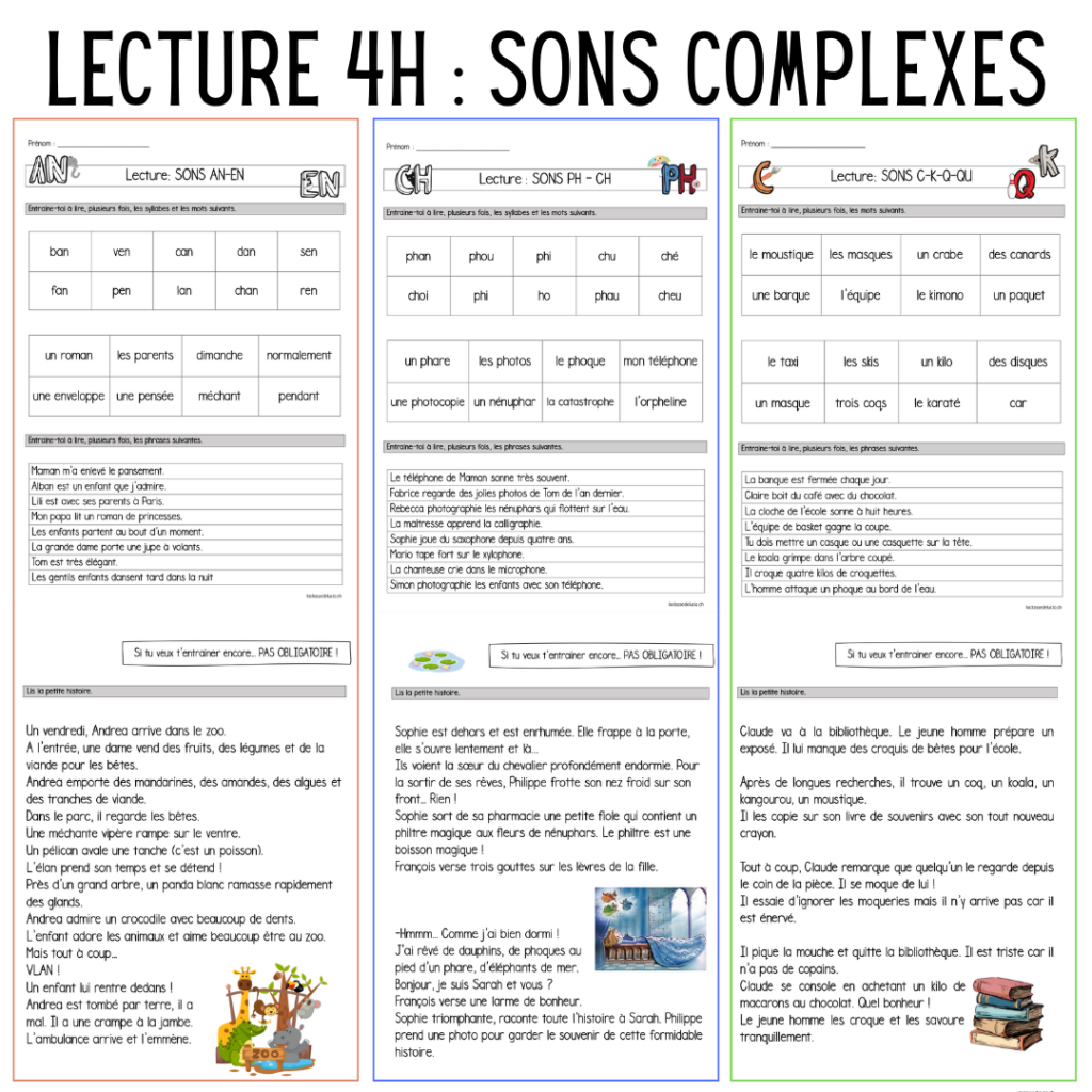 Français - 4H - Lecture : sons complexes