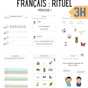 Rituel de français 3H - période 1