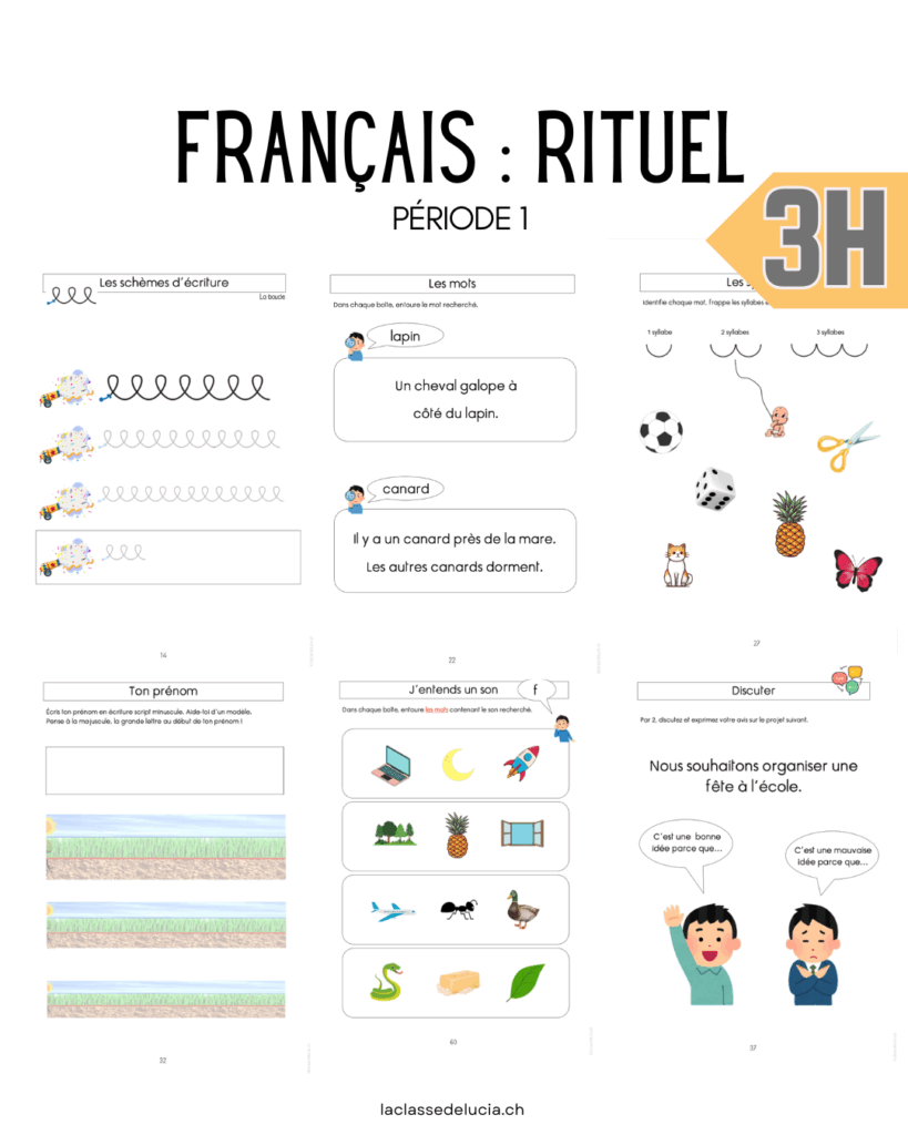 Français - 3H - Rituel - période 1