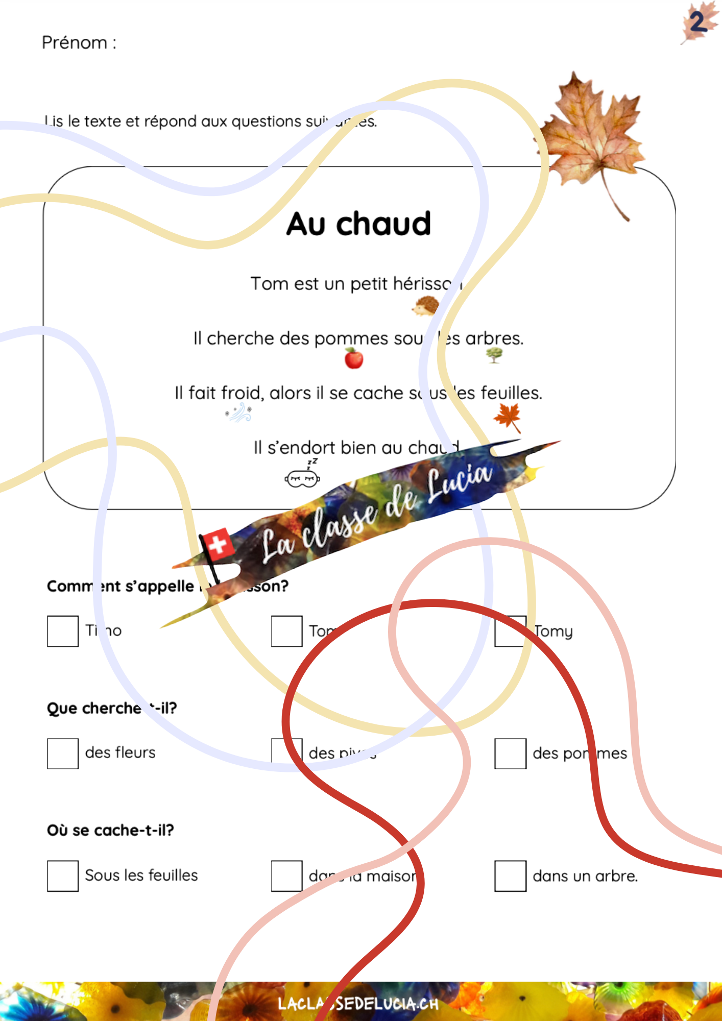 Français - 3H-4H - Lecture-compréhension – Image 2