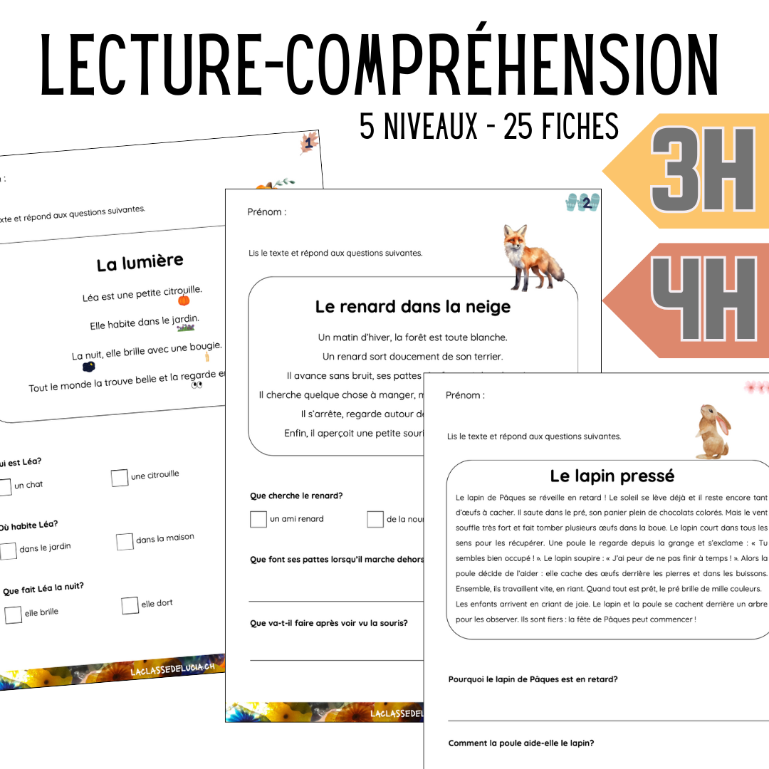 Français - 3H-4H - Lecture-compréhension