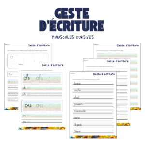Français - minuscules cursives