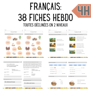 Français – 4H – 38 fiches hebdo