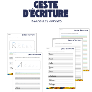 Français - majuscules cursives